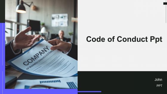 Code Of Conduct PowerPoint Presentation and Slides PPT PowerPoint ...