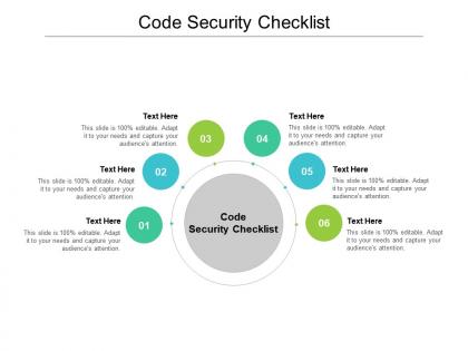 Code security checklist ppt powerpoint presentation infographics mockup cpb
