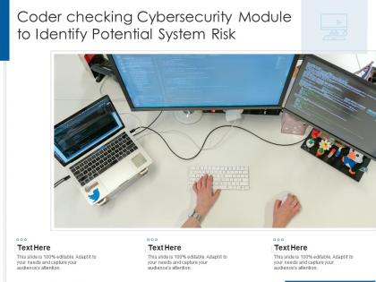 Coder checking cybersecurity module to identify potential system risk