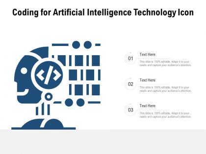 Coding for artificial intelligence technology icon