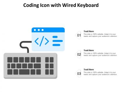 Coding icon with wired keyboard