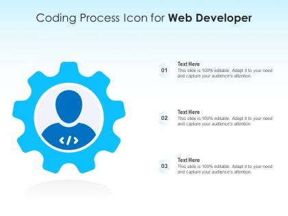 Coding process icon for web developer