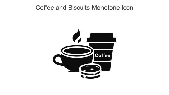 Coffee And Biscuits Monotone Icon In Powerpoint Pptx Png And Editable Eps Format