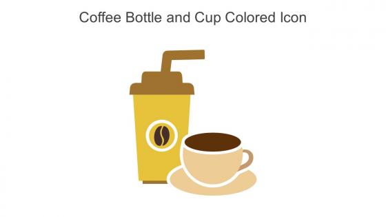 Coffee Bottle And Cup Colored Icon In Powerpoint Pptx Png And Editable Eps Format