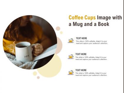 Coffee cups image with a mug and a book