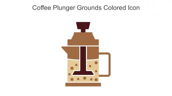 Coffee Plunger Grounds Colored Icon In Powerpoint Pptx Png And Editable Eps Format