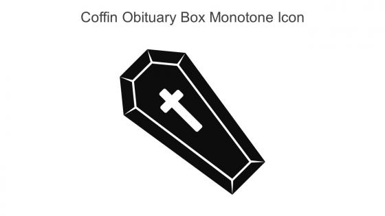 Coffin Obituary Box Monotone Icon In Powerpoint Pptx Png And Editable Eps Format