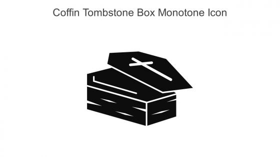 Coffin Tombstone Box Monotone Icon In Powerpoint Pptx Png And Editable Eps Format