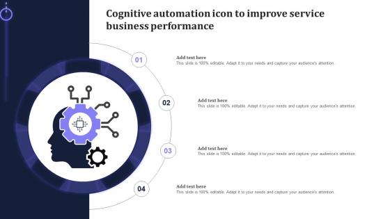 Cognitive Automation Icon To Improve Service Business Performance