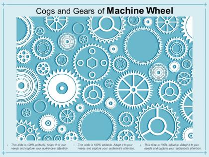 Cogs and gears of machine wheel