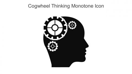 Cogwheel Thinking Monotone Icon In Powerpoint Pptx Png And Editable Eps Format
