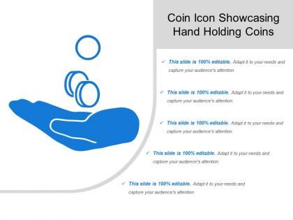 Coin icon showcasing hand holding coins
