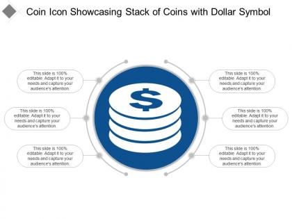 Coin icon showcasing stack of coins with dollar symbol