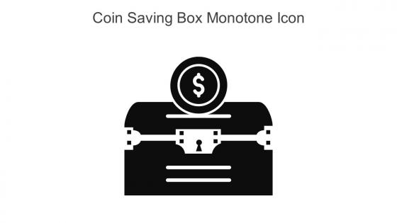 Coin Saving Box Monotone Icon In Powerpoint Pptx Png And Editable Eps Format
