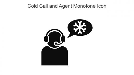 Cold Call And Agent Monotone Icon In Powerpoint Pptx Png And Editable Eps Format