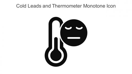 Cold Leads And Thermometer Monotone Icon In Powerpoint Pptx Png And Editable Eps Format