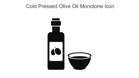 Cold Pressed Olive Oil Monotone Icon In Powerpoint Pptx Png And Editable Eps Format