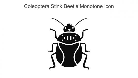 Coleoptera Stink Beetle Monotone Icon In Powerpoint Pptx Png And Editable Eps Format