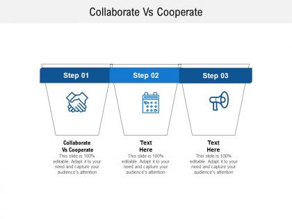 Collaborate vs cooperate ppt powerpoint presentation model information cpb