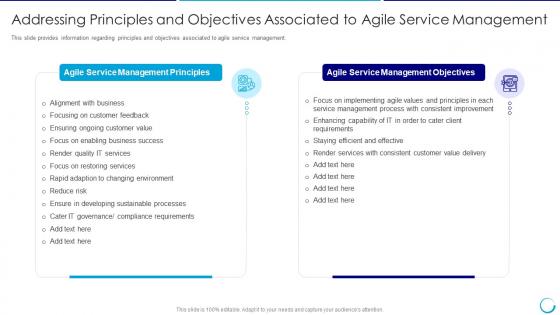 Collaboration of itil with agile service principles objectives associated agile management