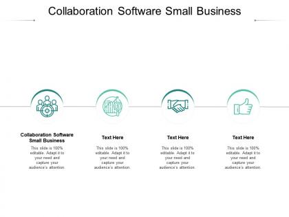 Collaboration software small business ppt powerpoint summary format cpb