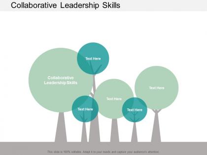Collaborative leadership skills ppt powerpoint presentation professional visuals cpb