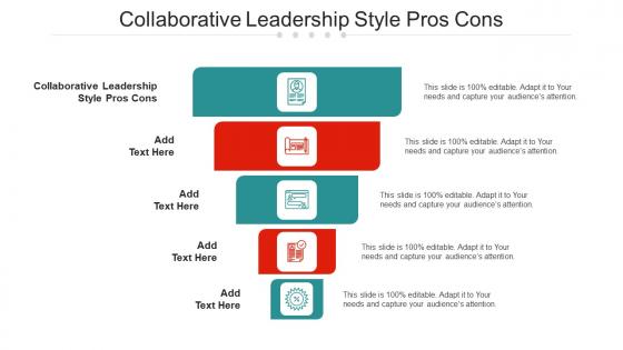 Collaborative Leadership Style Pros Cons Ppt Powerpoint Presentation Example Cpb