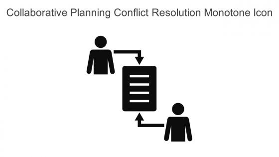 Collaborative Planning Conflict Resolution Monotone Icon In Powerpoint Pptx Png And Editable Eps Format