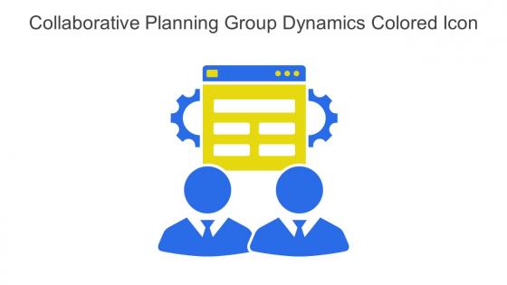 Collaborative Planning Group Dynamics Colored Icon In Powerpoint Pptx Png And Editable Eps Format