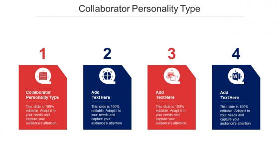 Collaborator Personality Type Ppt Powerpoint Presentation Slides Master Slide Cpb