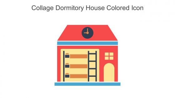 Collage Dormitory House Colored Icon In Powerpoint Pptx Png And Editable Eps Format
