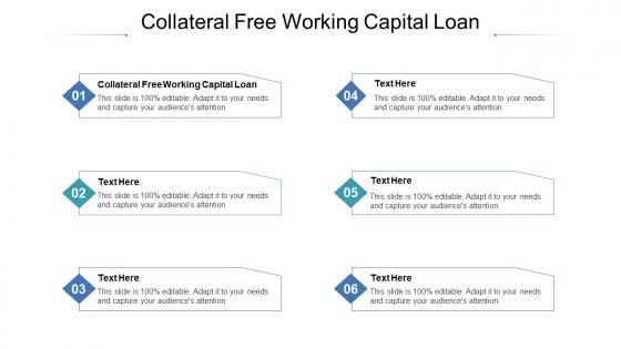 Collateral free working capital loan ppt powerpoint presentation model template cpb