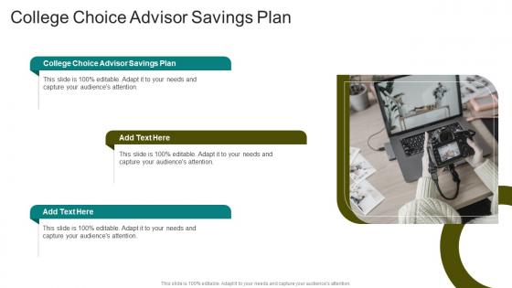 College Choice Advisor Savings Plan In Powerpoint And Google Slides Cpb