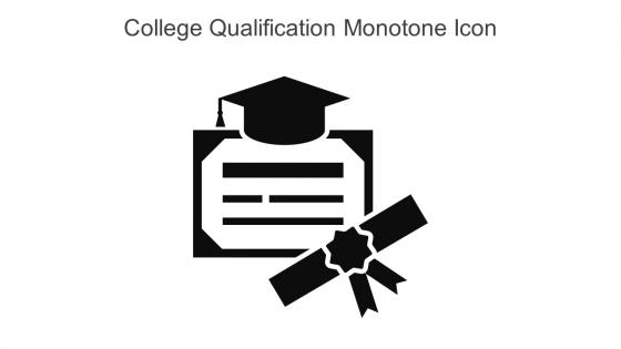 College Qualification Monotone Icon In Powerpoint Pptx Png And Editable Eps Format