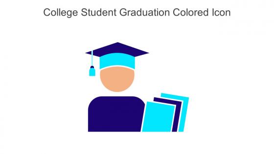 College Student Graduation Colored Icon In Powerpoint Pptx Png And Editable Eps Format