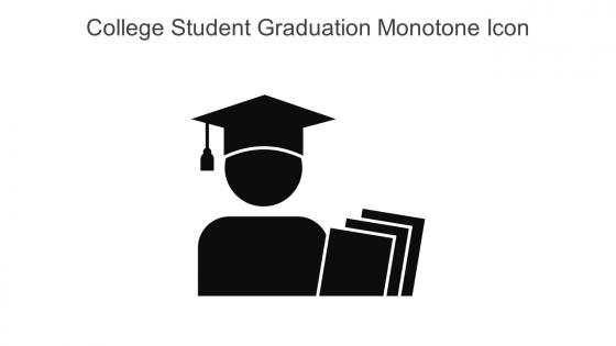 College Student Graduation Monotone Icon In Powerpoint Pptx Png And Editable Eps Format