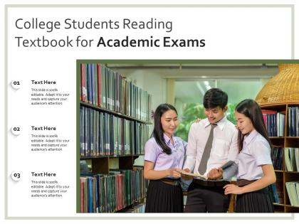 College students reading textbook for academic exams
