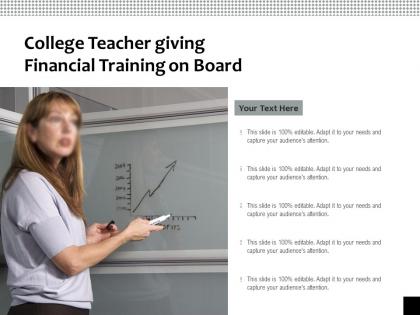College teacher giving financial training on board