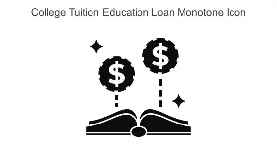 College Tuition Education Loan Monotone Icon In Powerpoint Pptx Png And Editable Eps Format