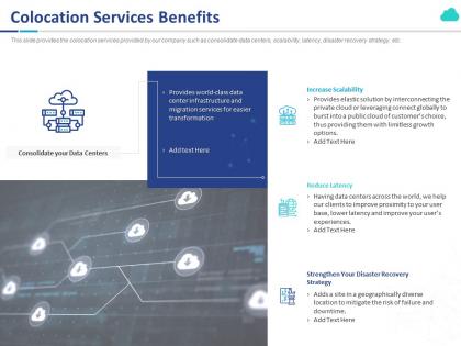 Colocation services benefits ppt powerpoint presentation model structure