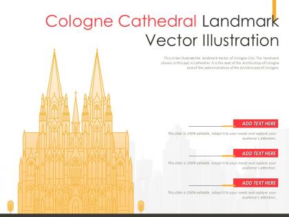 Cologne cathedral landmark vector illustration powerpoint presentation ppt template