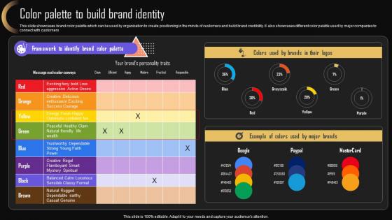 Color Palette To Build Brand Strategy For Increasing Company Presence MKT SS V