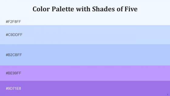 Color Palette With Five Shade Alice Blue Periwinkle Melrose Mauve Medium Purple