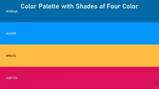Color Palette With Five Shade Allports Azure Radiance Yellow Orange Razzmatazz