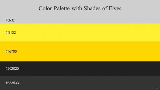 Color Palette With Five Shade Alto Golden Fizz Gold Coral