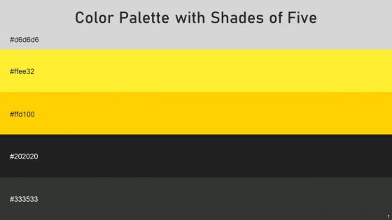 Color Palette With Five Shade Alto Golden Fizz Gold Mine Shaft Heavy Metal