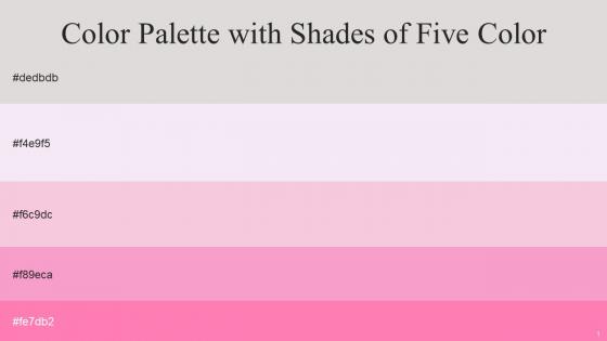 Color Palette With Five Shade Alto Whisper Azalea Illusion Tickle Me Pink