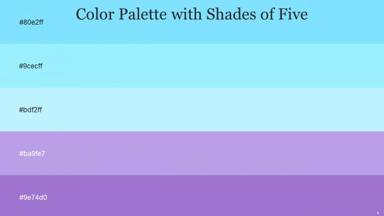 Color Palette With Five Shade Anakiwa Anakiwa Onahau Biloba Flower Lilac Bush