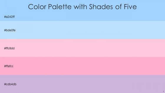Color Palette With Five Shade Anakiwa French Pass Pastel Pink Carnation Pink Prelude