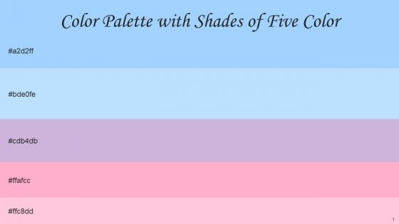 Color Palette With Five Shade Anakiwa French Pass Prelude Carnation Pink Pastel Pink